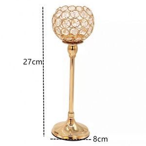 Décoration de mariage Pilier Table Hôtel Fenêtre Décorations Ornements Maison Bougeoir Or - Product Image 3