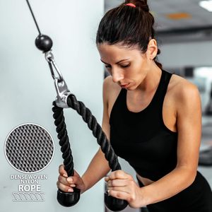 MR, venta al por mayor, de doble cabeza cuerda de tracción, entrenamiento de fuerza corporal, accesorio de gimnasio de tríceps de nailon, suplementos de equipo de Fitness - Product Image 5