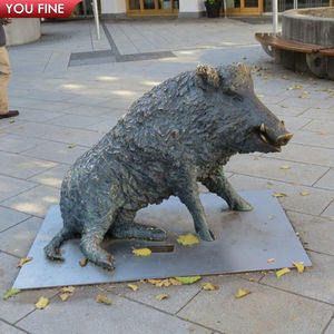 Fontana Decorativa da Giardino con Scena Cinematografica Famosa, Maiale dei Desideri in Ottone, Scultura di Cinghiale in Bronzo - Product Image 5