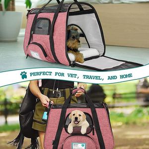 Sac de transport pour animaux de compagnie souple, approuvé par les compagnies aériennes, de qualité supérieure |   Conception ventilée et confortable avec des caractéristiques de sécurité |   Idéal pour les petites entreprises - Product Image 3