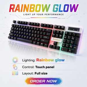 Clavier de bureau filaire ergonomique portable Teclado Gaming 83095D avec puce stable et film conducteur en pâte de carbone - Product Image 1