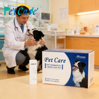 CPV/CDV/EHR/ANA 4-in-1 snelle testkit voor dierenartsen, hond, zeer gevoelig, hardloper, voor thuis/kliniek, gratis monster testkit