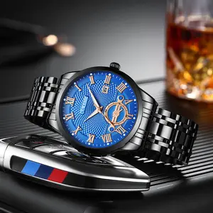7166 फैशन कलाई घड़ी आपूर्तिकर्ता mens देखो 2023 लोकप्रिय स्टेनलेस स्टील क्लासिक घड़ी montre femme
