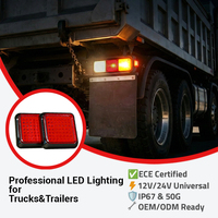 Feu arrière LED pour camion et remorque 12V 24V 36 LED, feu stop et feu arrière, étanche, homologué ECE, emballage blister en vrac