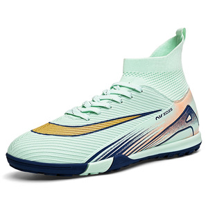 Zapatos de Fútbol para Hombre, Estilo Botín, Color Rosa, Parte Superior de Malla Sintética, Suela de Goma, Transpirables, para Verano - Product Image 5