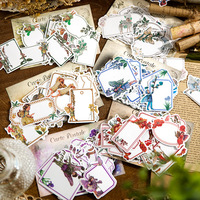 Autocollant fleur pour Journal intime, étiquette autocollante Vintage pour Journal DIY bricolage, matériel de Base, Message 6 modèles, 30 pièces/paquet
