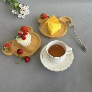 Plateau en bambou en forme d'ours de dessin animé, plateau à fromage, plat de service pour le petit-déjeuner et les collations de l'après-midi des enfants - Product Image 4