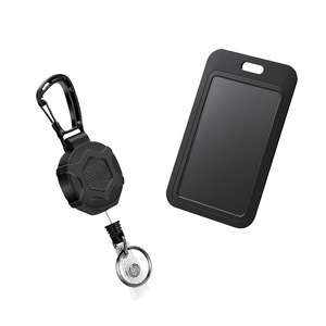 Porte-clés rétractable robuste en câble d'acier hexagonal transfrontalier, avec système de défilement pour badge d'identification, ouverture par pression, pour cartes et documents - Product Image 1
