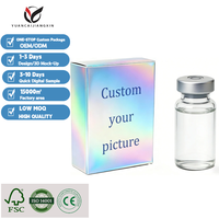 Personnalisez votre design : Plateau pour flacon unique, étiquettes et boîtes de 3 ml, emballage holographique pour produits de parfumerie