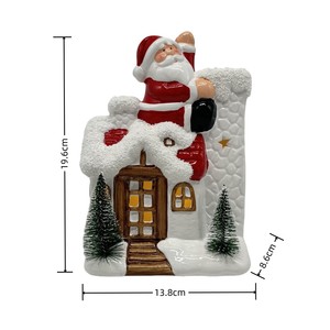 Led Lighted Ceramic <strong>Christmas</strong> <strong>Village</strong> <strong>House</strong> with Plastic Tree Customizable Size Wholesale Available - Product Image 5