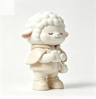 Figurine d'art de collection personnalisée en forme de mouton, statue de dessin animé en PVC et ABS, fabrication OEM en Chine, figurine personnalisée pour la vente en gros de produits de marque
