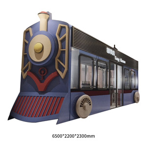 Custom Glass Fiber Retro <b>Train</b> Kiosk For Mall <b>Outdoor</b> Indoor Use Durable Plastic Material - Product Image 3