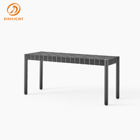 Meubles DAYLIGHT - Banc d'entrée élégant de style nordique, structure en bois de frêne massif, assise en corde tressée, pour chambre à coucher ou hôtel