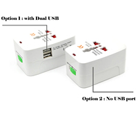 Adaptador de Corriente Universal de Viaje, Nuevo, Portátil, Internacional, para EE. UU., Reino Unido, UE, AU, Enchufe Inteligente con Múltiples Puertos USB para Laptop LED DC
