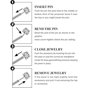 10 Piezas de Piercings Labret sin Rosca, Piercings de Acero Inoxidable con Circonita Cúbica, Anillos de Labio, Piercings de Nariz con Parte Trasera Plana, Joyería para Piercing de Tragus y Hélix - Product Image 4