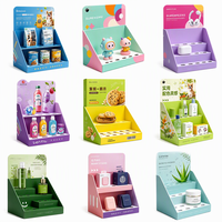 Support d'affichage de comptoir en carton personnalisé, présentoir de comptoir à plusieurs niveaux pour la promotion des produits en supermarché