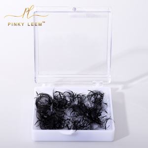 Extensions de cils pré-faites en éventail, Pinky Leem, coréen, PBT, ultra-volant, pointe ultra-rapide, base pointue, volume méga, longue tige, 10D, en vrac - Product Image 5