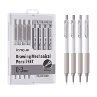 Crayon mécanique élégant blanc ivoire 0,3 mm à mine extra fine, crayon de dessin professionnel pour un dessin précis, fournitures artistiques