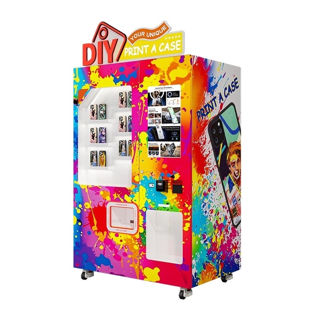 Self-Service ADA Compliant CE ROHS Certified Mobile Phone Case Vending Machine Touchscreen Display Custom Colors Shapes 300-600
