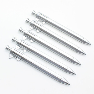 Silver Vernier Caliper Roller Ball Pen Multi Purpose Pen Plastic Ruler Press Ball Pen