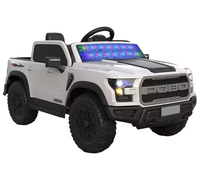 Camion télécommandé pour enfants style Noël, avec lumières LED, batterie 12V, pièces de course, jouets pour bébés, extérieur
