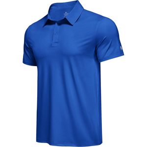 Polo de performance pour homme FOXA, 100% polyester, manches courtes, séchage rapide, évacuation de l'humidité, UPF 50, golf, décontracté, col classique - Product Image 1