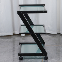Nouveau tabouret de salon de coiffure moderne noir en acier inoxydable à roulettes à vendre
