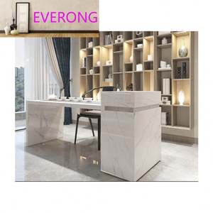 Meubles de cuisine prêts à poser avec comptoir en pierre frittée, dalles de granit, marbre, porcelaine à bord plat ou arrondi, finition douce pour salle à manger - Product Image 2