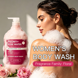 Jabón Corporal para Mujer con Agua de Rosas y Peonía, a Base de Plantas, Hidratante, Nutritivo, Limpiador Profundo, para una Piel Saludable, Suave, Sedosa y Radiante - Product Image 3