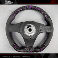 Volant sport en fibre de carbone sèche premium violet personnalisé pour BMW E36 1990-2000, Séries 1, 2, 3, E39, E91, E46, E60, F01, X3, F25