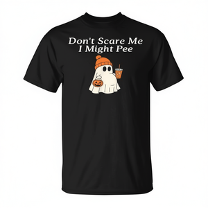 Camiseta de Halloween para Embarazadas con Diseño de Fantasma, Camiseta Divertida de Disfraz con la Frase 'Don't Scare Me I Might Pee' - Product Image 2
