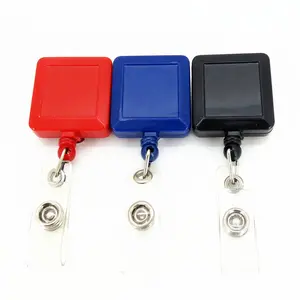 MY217 quadrato 3.2cm infermiera decorativo in resina epossidica retrattile porta Badge bobina Clip ID Badge Reel