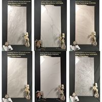 Carreaux muraux double épaisseur Eshsire 750x1500, gris marbre, en porcelaine, résistants aux acides, 10 mm d'épaisseur, finition brillante, imitation pierre