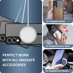 Đối Với Samsung Galaxy S25 Cạnh Trường Hợp Máy Ảnh Bảo Vệ Chống Sốc Matte Da Cảm Thấy Bìa Với Magnetic Sạc - Product Image 6