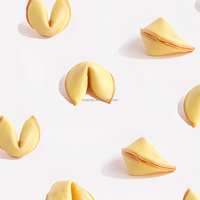 Vente chaude de haute qualité en gros collations exotiques bon goût emballé individuellement Fortune Cookie avec texte biscuit chanceux