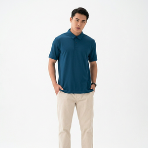 Polos de Golf Personalizados al por Mayor para Hombre, 100% Algodón, Bordados con Logotipo Impreso, Tela de Rizo, Polos Lisos - Product Image 1