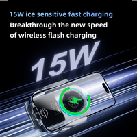 Chargeur de voiture sans fil magnétique 15W avec charge rapide QC3.0, support de téléphone de voiture réglable en matériau PC