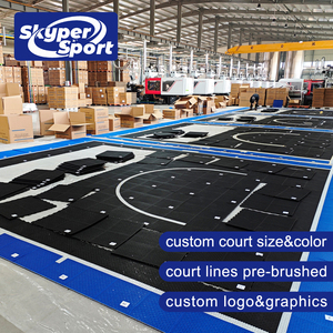 Baldosas Modulares de PP TPE para Canchas de Baloncesto Interiores y Exteriores, Suelo de Plástico para Canchas de Baloncesto en Patios Traseros - Product Image 4