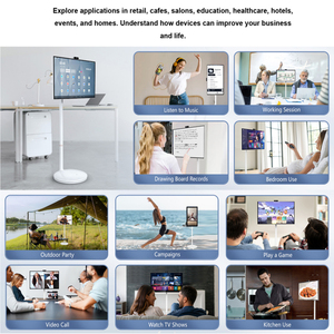 27-inch Slim Portable LCD TV High-definition Touch-controlled Upright Smart Screen Full HD 1080p 60Hz /<b>USB</b>-C White Intelligent C - Product Image 5