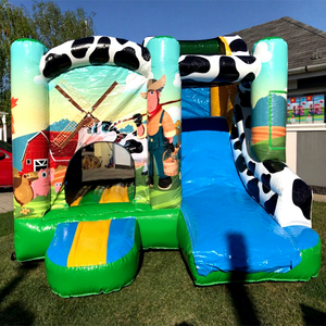 Castillo inflable con tobogán, combo de brincolín inflable con forma de dragón, casa de brinco comercial. - Product Image 1