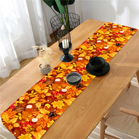 Chemin de table pliable en polyester classique, imprimé sur mesure, lavable, prix d'usine, pour la décoration de table