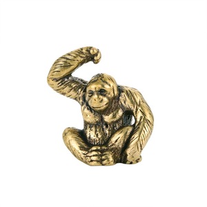 1 pièce, nouvelle décoration <span class=keywords><strong>de</strong></span> bureau artisanale en laiton, motif gorille, en cuivre antique - Product Image 6