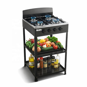 Cocina <span class=keywords><strong>de</strong></span> <span class=keywords><strong>Gas</strong></span> Moderna Ridax <span class=keywords><strong>de</strong></span> 4 Quemadores con Soporte <span class=keywords><strong>de</strong></span> Acero Inoxidable, Independiente para Uso Doméstico y Exterior - Product Image 1