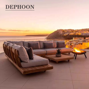 Divano <span class=keywords><strong>esterno</strong></span> impermeabile <span class=keywords><strong>in</strong></span> <span class=keywords><strong>Teak</strong></span> Set di <span class=keywords><strong>mobili</strong></span> <span class=keywords><strong>da</strong></span> giardino <span class=keywords><strong>in</strong></span> legno massello con protezione solare per alberghi spiagge per il tempo libero - Product Image 1