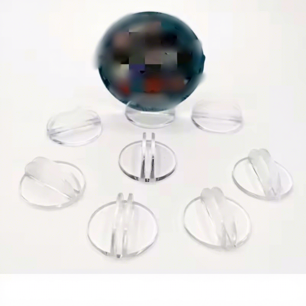 Carte transparente ronde 24 * 10 mm, épaisseur 2 mm