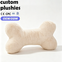 Coussin en forme d'os en fausse fourrure de lapin, doux et moelleux, pour canapé et lit, vente en gros d'usine