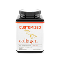 Collagène marin hydrolysé en poudre de galactomyces fermentés pour adultes, personnalisable en gros, sous forme de comprimés