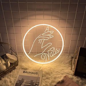 Letrero de Neón LED Personalizado del Fabricante, Letrero de Neón LED con Diseño de Uñas, Letrero de Neón LED con Diseño de Bienvenida a la Selva, Decoración de Pared para Fiestas, Letrero de Neón Personalizado - Product Image 6