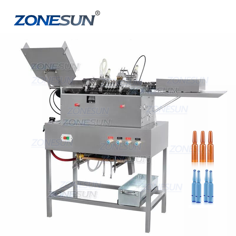 ZONESUN ZS-FSABS автоматическая машина для наклеивания этикеток головы 2 мл жидкость для инъекций стеклянная ампула машина наполнения и запечатывания