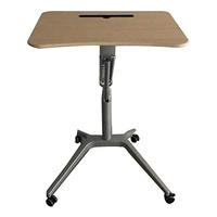 Manivela de pie para uso en oficina, elevación de Gas, altura ajustable, mesa inteligente automática para ordenador con ruedas